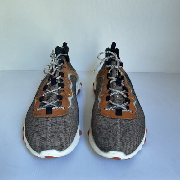 Nike React Element 55 Brown Orange Black Sneakers Men’s Size 11 - Picture 4 of 9